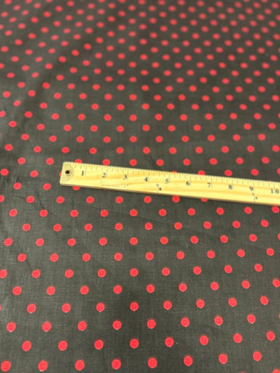 1 Yard Small Polka Dot Poly Cotton Fabric Durable Lightweight Apparel Material width