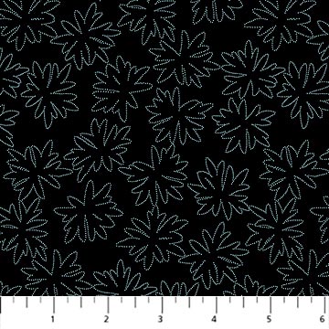 Cotton Floral Print Fabric Smoke 44/45" Wide