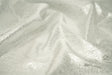 Snow Storm Metallic Brocade Fabric - Metallic Jacquard, Contrasting Patterns, 1 Yard