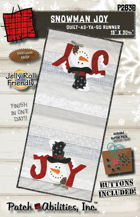 Snowman Joy With Buttons Pattern