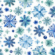 Digital Cuddle Blue Snowy Sparkle Fabric per Yard
