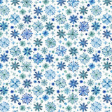 Digital Cuddle Blue Snowy Sparkle Fabric per Yard