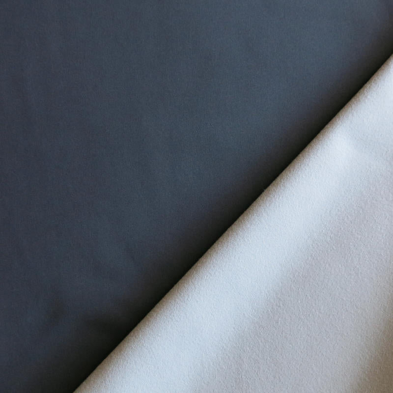 Softshell Fleece Fabric Charcoal/Light Grey