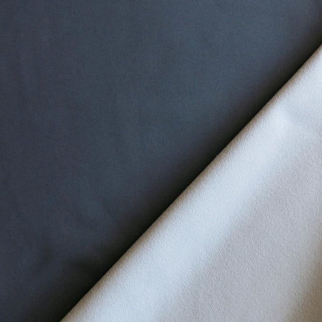 Softshell Fleece Fabric Charcoal/Light Grey