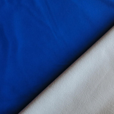 Softshell Fleece Fabric Royal / Light Grey