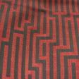 Linen Blend Flock Lines Upholstery Fabric by the Yard