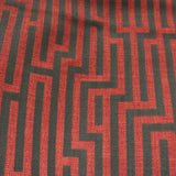 Linen Blend Flock Lines Upholstery Fabric by the Yard