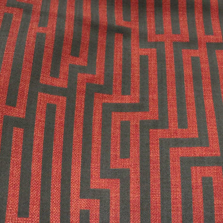 Linen Blend Flock Lines Upholstery Fabric by the Yard