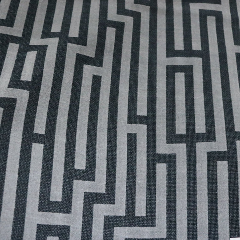 Linen Blend Flock Lines Upholstery Fabric by the Yard
