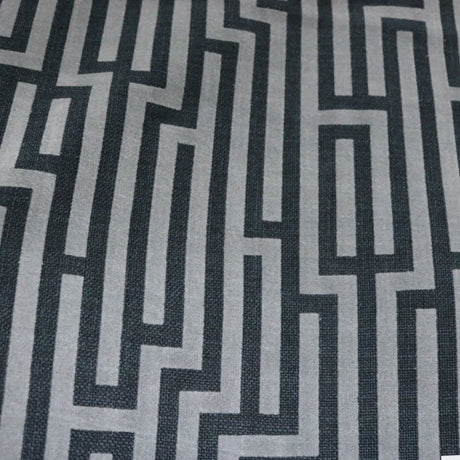 Linen Blend Flock Lines Upholstery Fabric by the Yard