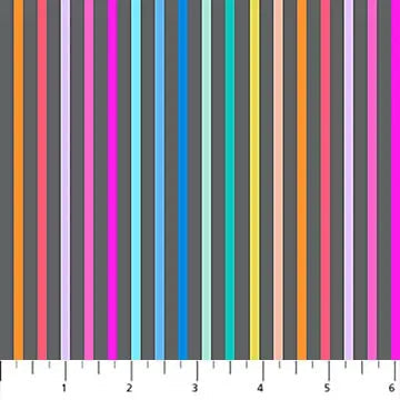 Cotton Fabric Solid Stripe Gray Multi Dewfall 44/45"