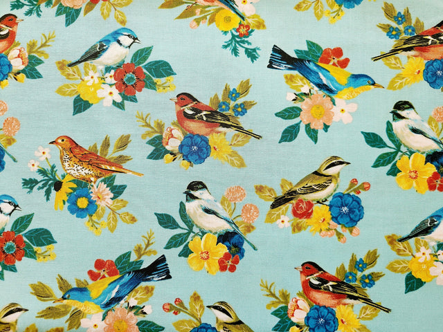 Quilting Cotton Songbird Calico Brother Sister Design Studio