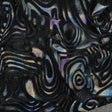 Sonic Swirl Embossed Foiled On Stretch Velvet Fabric - Black/Rainbow, Grape/Orange, Pacific Blue/Kelly, Volcano/Royal, 56" Width (1 Yard)