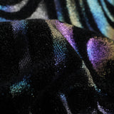 Foiled Stretch Velvet Sonic Swirl