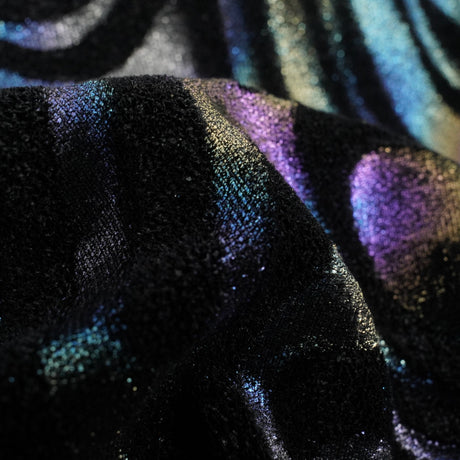 Foiled Stretch Velvet Sonic Swirl