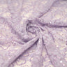 Sophia Stretch Lace Sequin Nylon Spandex Fabric - Black, Skin/Nude, Red, Lavender, Baby Blue, Mint, 48" Width (1 Yard)