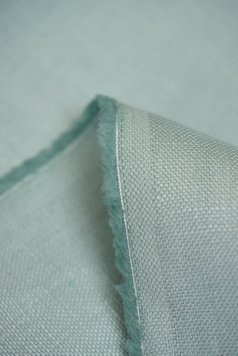 1 Yard Solid Spa Heavyweight Pure Linen Canvas Fabric 10.5 oz Softened 58 Inches Wide