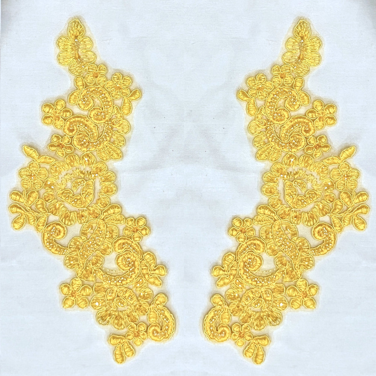 Beaded Floral Lace Applique