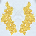 Beaded Floral Lace Applique