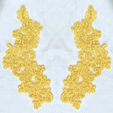 Beaded Floral Lace Applique