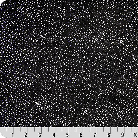 Minky Plush Fabric Sparkle Cuddle Glitter Black/Silver 58-60"