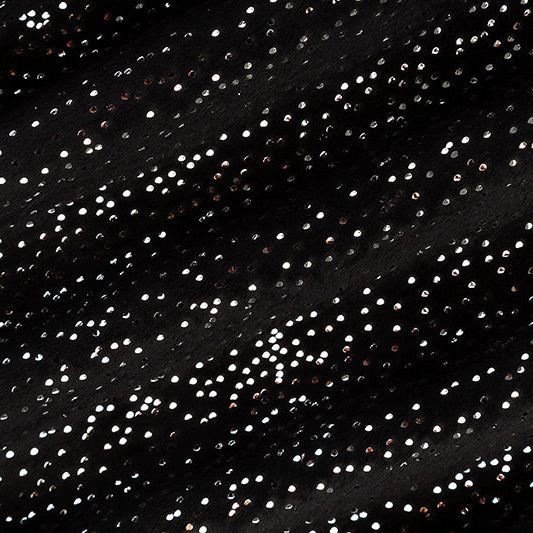 Minky Plush Fabric Sparkle Cuddle Glitter Black/Silver 58-60"