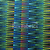 Spectrum Nylon Spandex Fabric - Multicolor Zigzag Print, 58/60" Width (1 Yard)