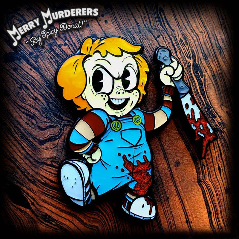 Chucky's Play-Land - Original Color With Glitter Blood - Enamel Pin