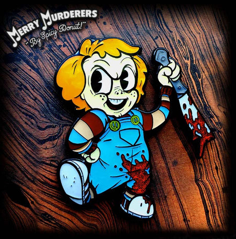 Chucky's Play-Land - Original Color With Glitter Blood - Enamel Pin