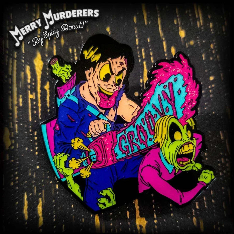 Groovy Ash - Neon With Glitter Blood - Enamel Pin