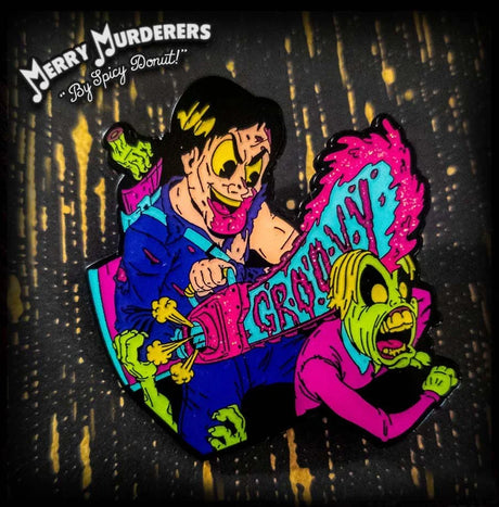 Groovy Ash - Neon With Glitter Blood - Enamel Pin