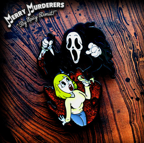 Gosh Golly Guh-Ghost ! - With Glitter Blood - Enamel Pin