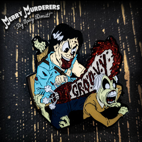 Groovy Ash - Original Color With Glitter Blood - Enamel Pin