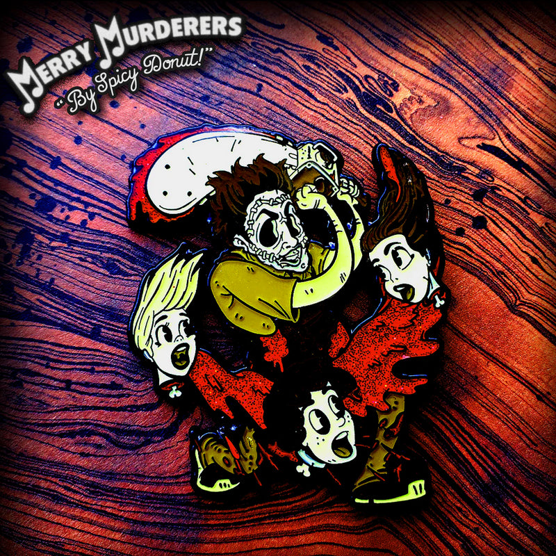 Leatherface in La La Land - With Glitter Blood - Enamel Pin