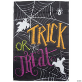 Spider Webs and Ghosts Trick or Treat Outdoor Garden Flag 28" x 40"