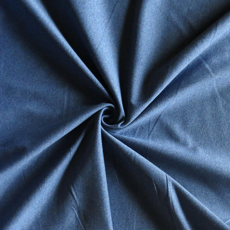 Poly Lycra Jersey Knit Fabric - Splendid Denim Blue Sueded