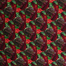 Split & Banana Leaf With Traditional Tribal Design Rayon Poplin Fabric - Purple & Red, 44/45" Width (1 Yard)