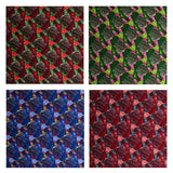 Split & Banana Leaf With Traditional Tribal Design Rayon Poplin Fabric - Purple & Red, 44/45" Width (1 Yard)