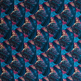 Split & Banana Leaf With Traditional Tribal Design Rayon Poplin Fabric - Purple & Red, 44/45" Width (1 Yard)