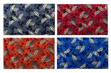 Cotton Fabric Split Leaf Hammock Fern Print
