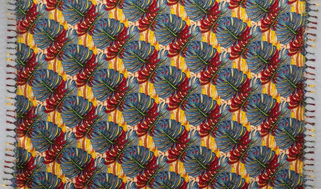 Rayon Sarong with Fringes Split Leaf
