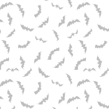 Cotton Fabric Bat Toss White on White 44/45"