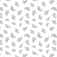 Cotton Fabric Ghost Toss White on White 44/45"