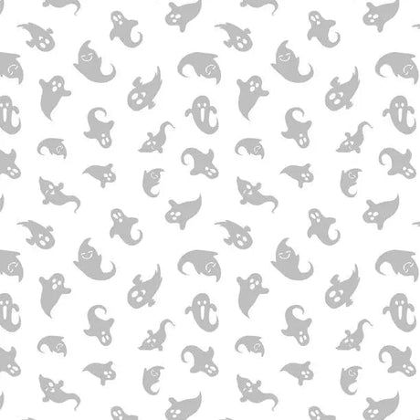 Cotton Fabric Ghost Toss White on White 44/45"