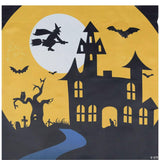 Spooky House Halloween Outdoor House Flag with Bats and Witch 28" x 40"