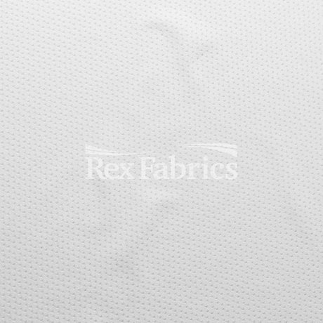 Sport Mesh PFP Polyester Spandex Mesh Fabric - White Solid, 58/60" Width (1 Yard)