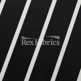 Sport Stripes Polyester Spandex Tricot Fabric - Multiple Colors, White Stripes, 58-60" Width (1 Yard)