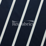 Sport Stripes Polyester Spandex Tricot Fabric - Multiple Colors, White Stripes, 58-60" Width (1 Yard)