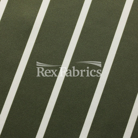 Sport Stripes Polyester Spandex Tricot Fabric - Multiple Colors, White Stripes, 58-60" Width (1 Yard)