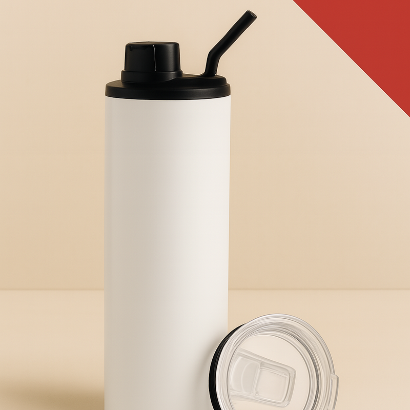 20 Oz Sports Tumbler - Double Wall Insulated Stainless Steel, Flip Top And Straw Lid, 20 Oz (1 Tumbler)